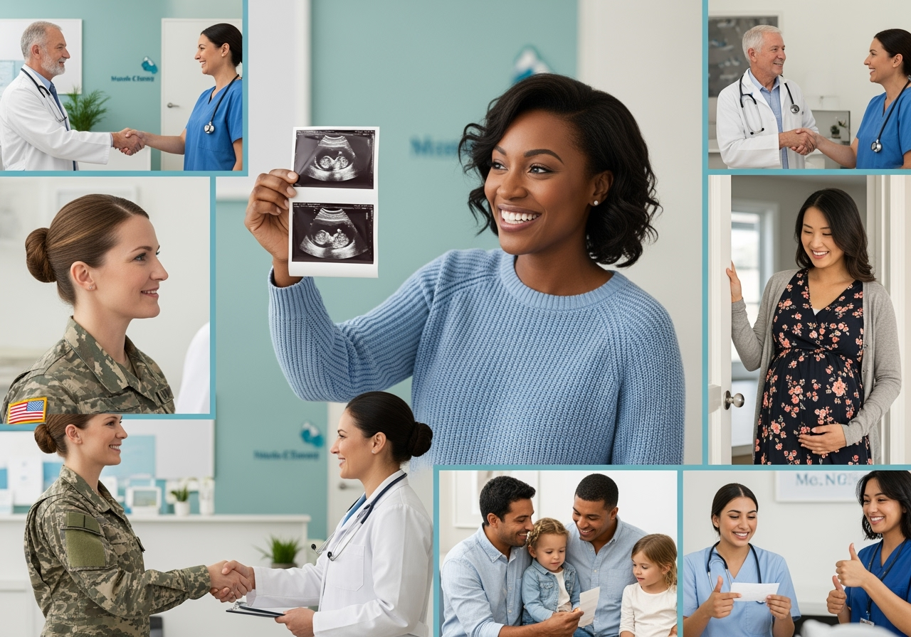 Diverse satisfied patients showing success stories and high satisfaction at Lifetime Women's Health prenatal care Suffolk VA